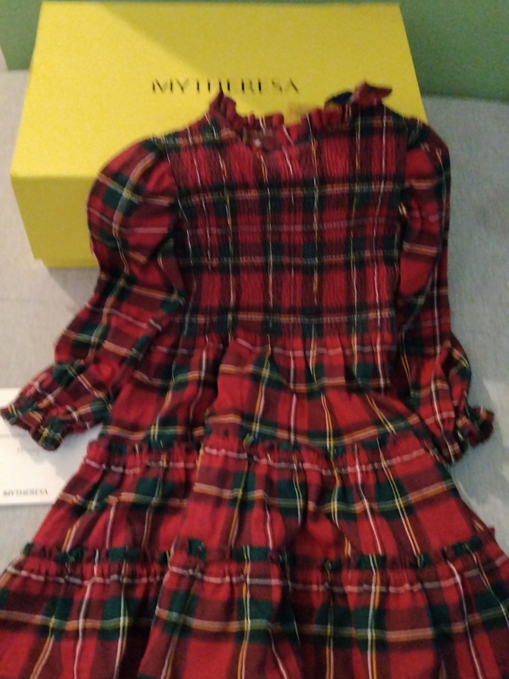 Polo by Ralph Lauren Red Green Plaid Smocked Long Sleeve Dress From Mytheresa